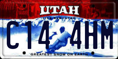 UT license plate C144HM