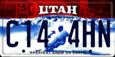 UT license plate C144HN