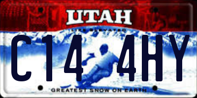 UT license plate C144HY