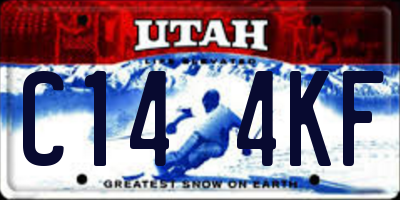 UT license plate C144KF