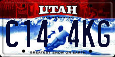UT license plate C144KG