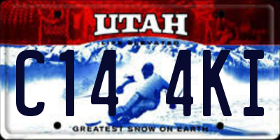 UT license plate C144KI