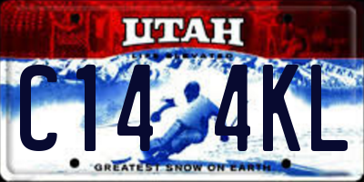 UT license plate C144KL