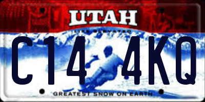 UT license plate C144KQ