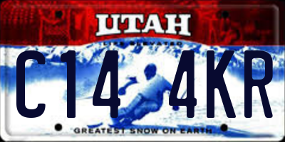 UT license plate C144KR