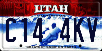 UT license plate C144KV