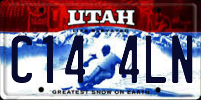UT license plate C144LN