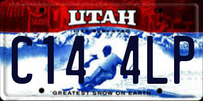 UT license plate C144LP