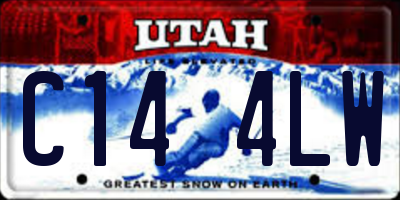 UT license plate C144LW