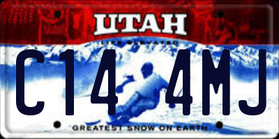 UT license plate C144MJ