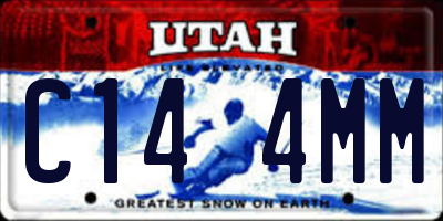 UT license plate C144MM