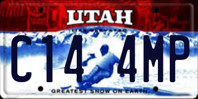 UT license plate C144MP
