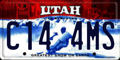 UT license plate C144MS