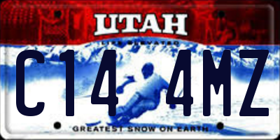 UT license plate C144MZ