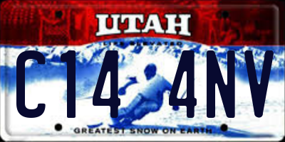 UT license plate C144NV