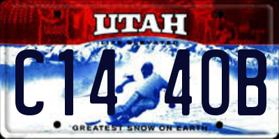 UT license plate C144OB