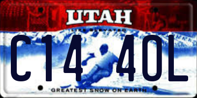 UT license plate C144OL