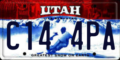 UT license plate C144PA