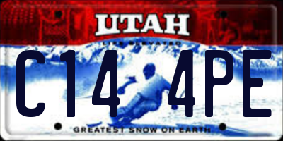 UT license plate C144PE