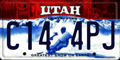 UT license plate C144PJ