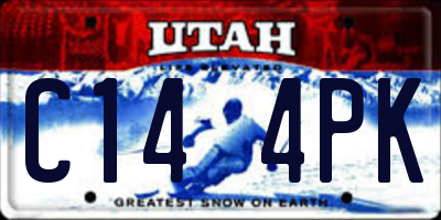 UT license plate C144PK