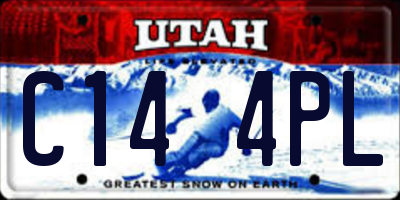 UT license plate C144PL