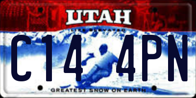 UT license plate C144PN