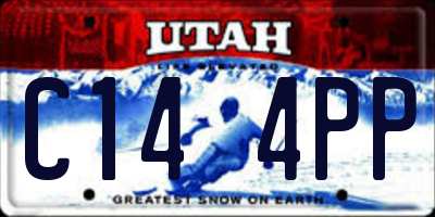 UT license plate C144PP