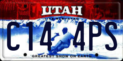 UT license plate C144PS