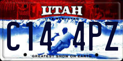 UT license plate C144PZ