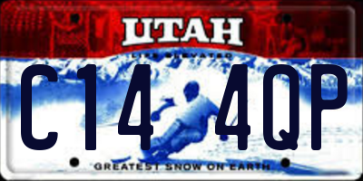 UT license plate C144QP