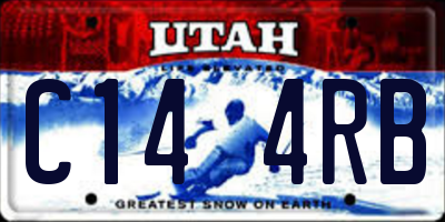 UT license plate C144RB