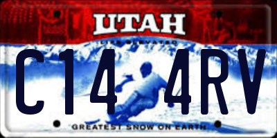 UT license plate C144RV
