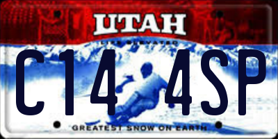 UT license plate C144SP