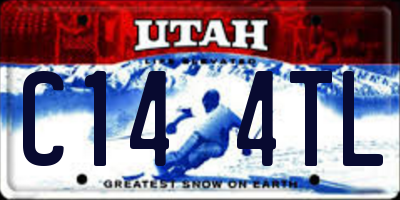 UT license plate C144TL