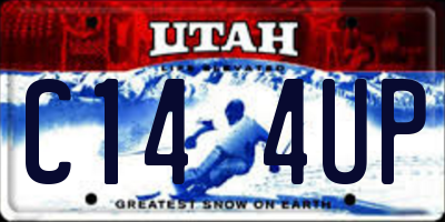 UT license plate C144UP