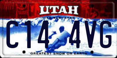 UT license plate C144VG