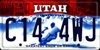 UT license plate C144WJ