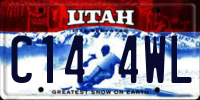 UT license plate C144WL