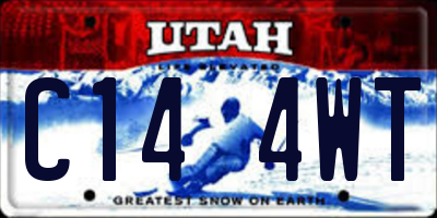 UT license plate C144WT