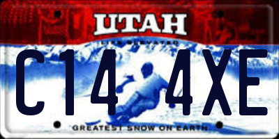 UT license plate C144XE