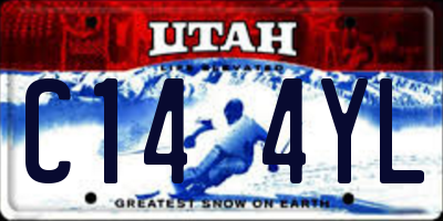 UT license plate C144YL