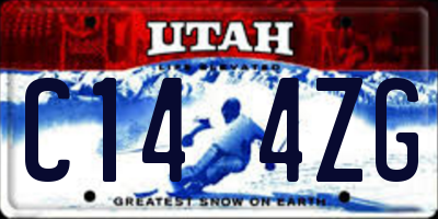 UT license plate C144ZG