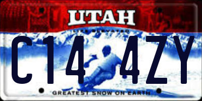 UT license plate C144ZY