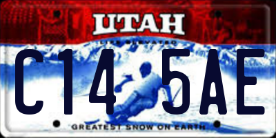 UT license plate C145AE