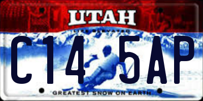 UT license plate C145AP