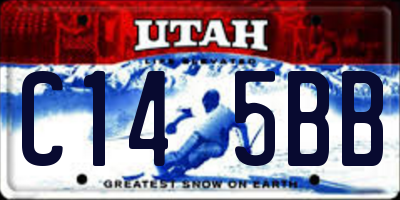 UT license plate C145BB