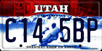 UT license plate C145BP