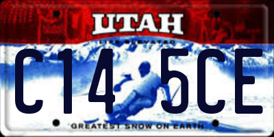 UT license plate C145CE