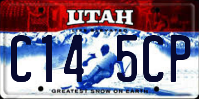 UT license plate C145CP